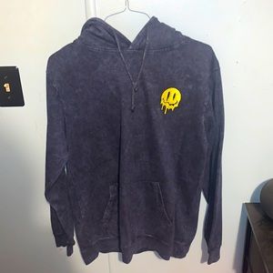 Blue Acid Wash Hoodie